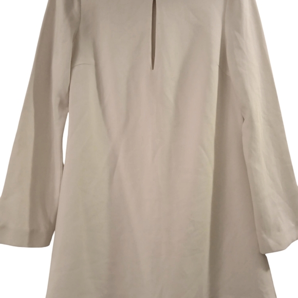 Elizabeth and James Winter White Tea Shower HOLIDAY Party Slit Dress- 6 - Picture 3 of 10